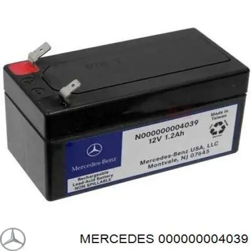 Аккумулятор Mercedes 000000004039