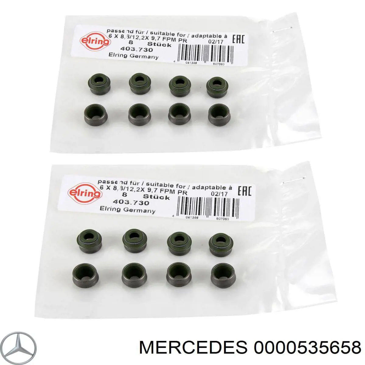 Сальник клапана (маслосъемный), впуск/выпуск, комплект на мотор на Mercedes E (W213)