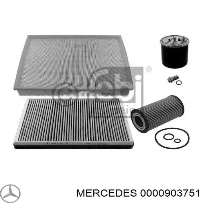 0000903751 Mercedes Воздушный фильтр двигателя