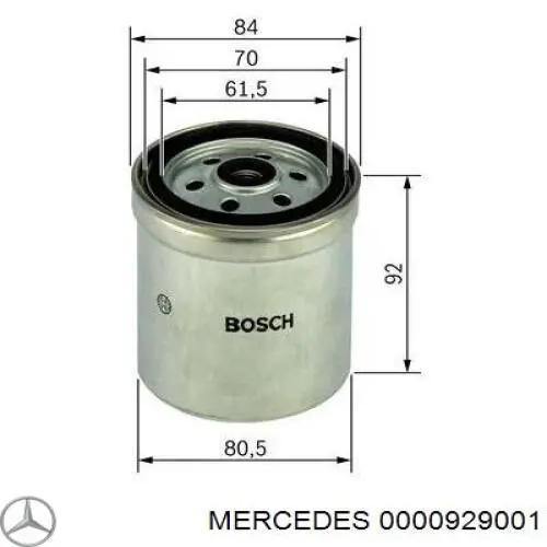 Топливный фильтр 0000929001 Mercedes