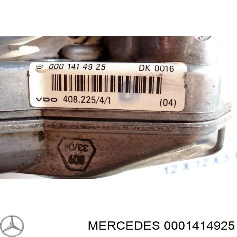 0001414925 Mercedes válvula de borboleta montada