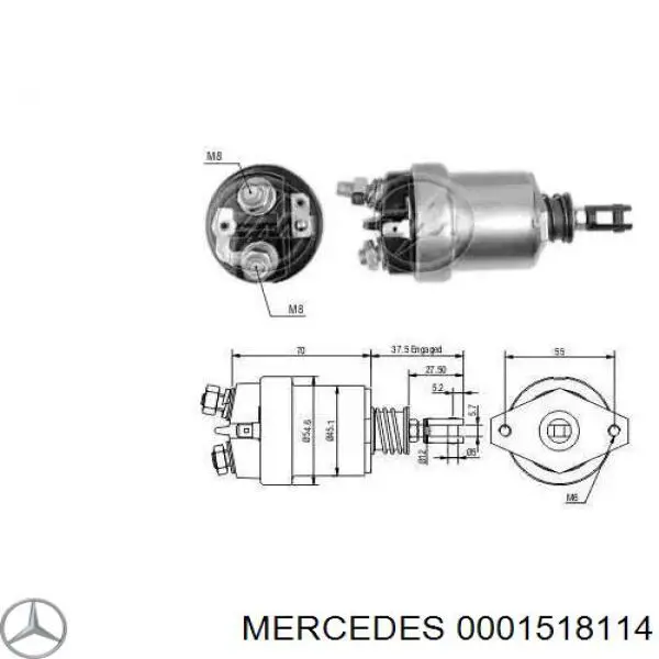0001518114 Mercedes щетка стартера