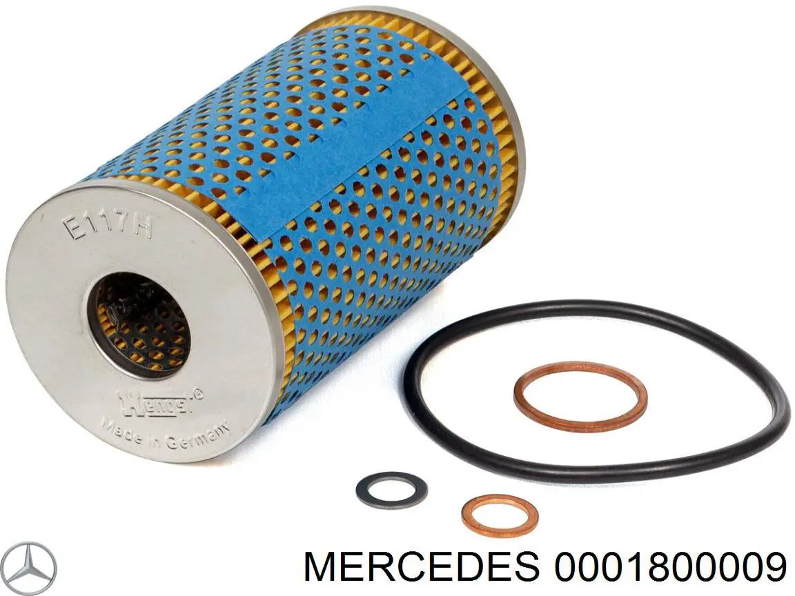 Масляный фильтр двигателя 0001800009 MERCEDES