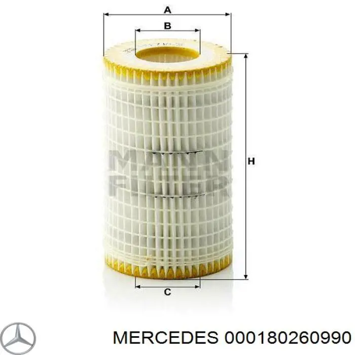 Compre 000180260990 Mercedes Filtro de óleo