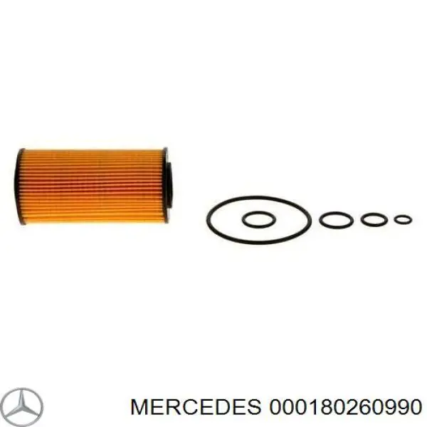 Filtro de óleo 000180260990 Mercedes
