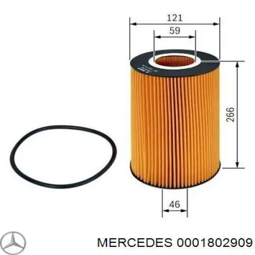 Масляный фильтр 0001802909 Mercedes