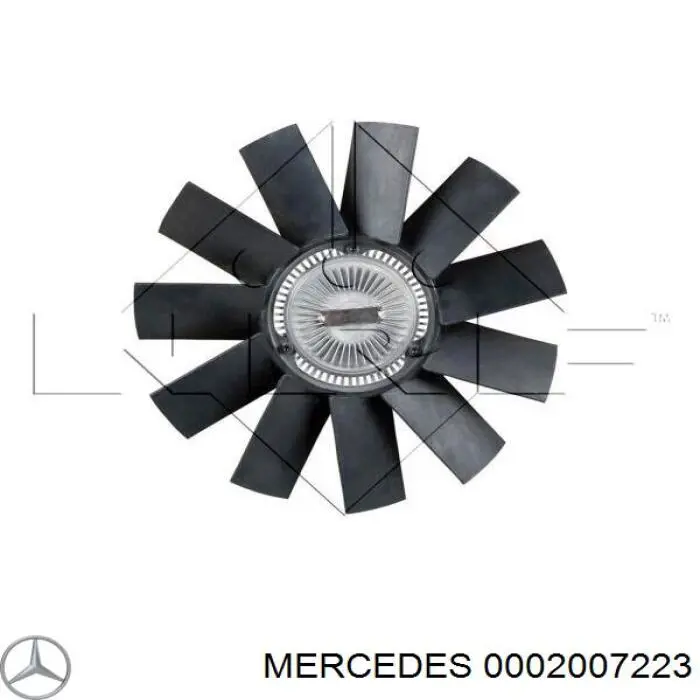 Вискомуфта вентилятора 0002007223 Mercedes