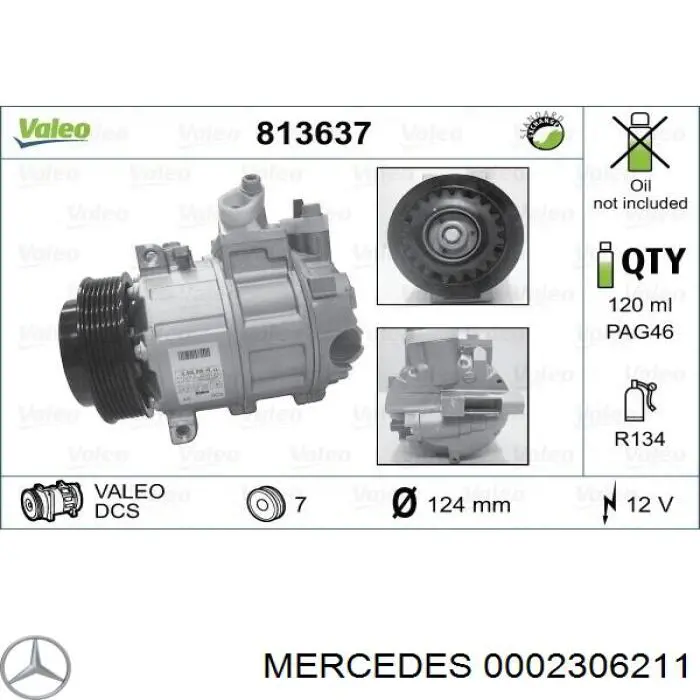0002306211 Mercedes компрессор кондиционера