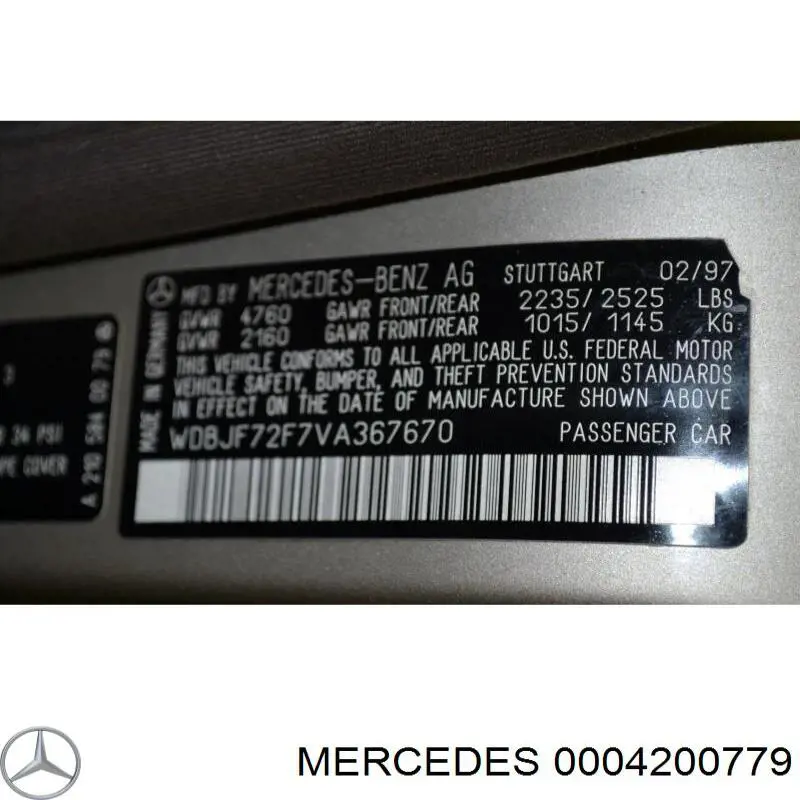 Купить 0004200779 Mercedes 
