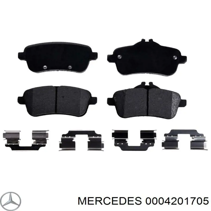 Задние тормозные колодки 0004201705 Mercedes