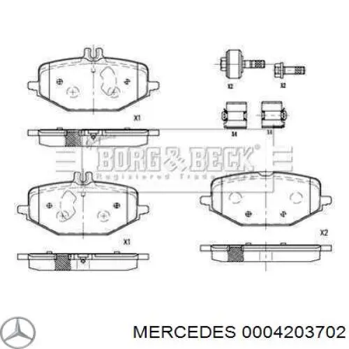 Колодки Mercedes 0004203702 цена, от 115.42 USD