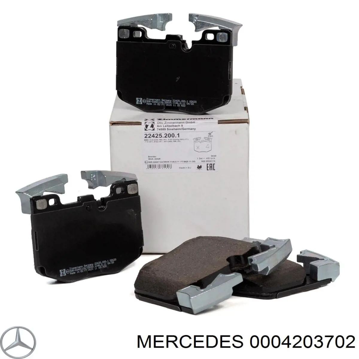 Передние тормозные колодки 0004203702 Mercedes