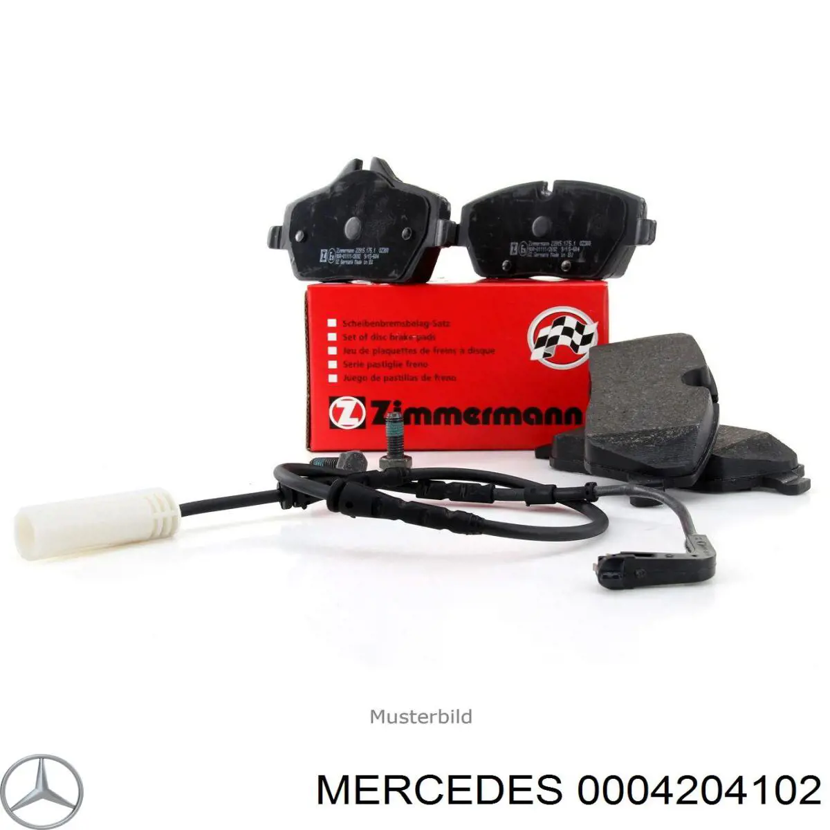 0004204102 Mercedes sapatas do freio traseiras de disco