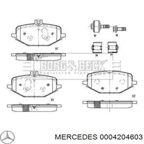 0004204603 Mercedes колодки тормозные передние дисковые