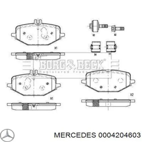 0004204603 Mercedes sapatas do freio dianteiras de disco