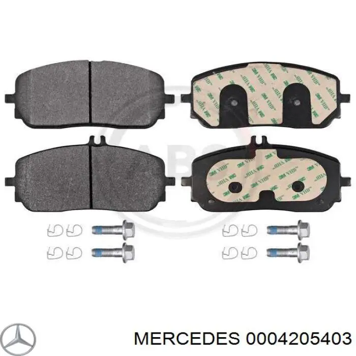 Передние тормозные колодки 0004205403 Mercedes