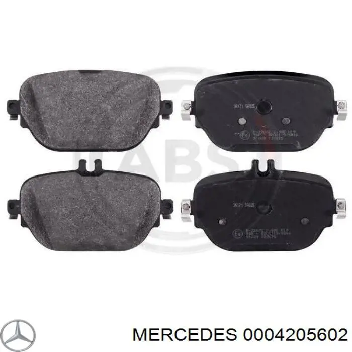 0004205602 Mercedes sapatas do freio traseiras de disco