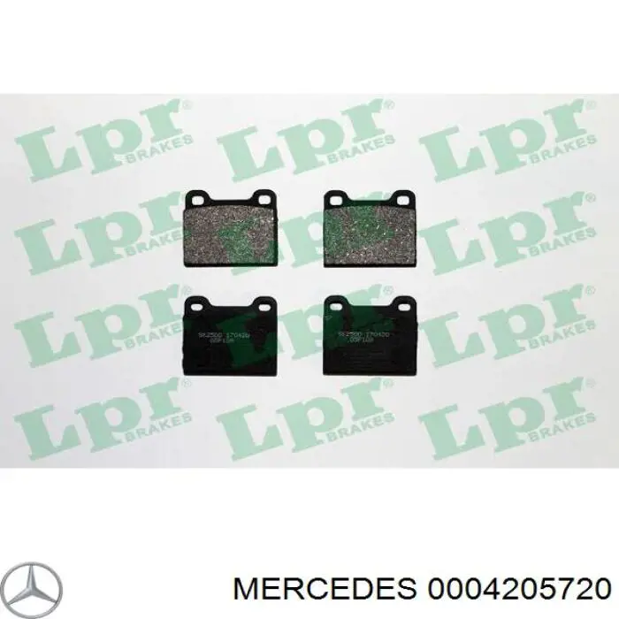 Задние тормозные колодки 0004205720 Mercedes