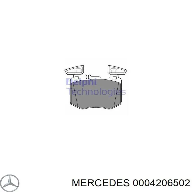 Передние тормозные колодки 0004206502 Mercedes