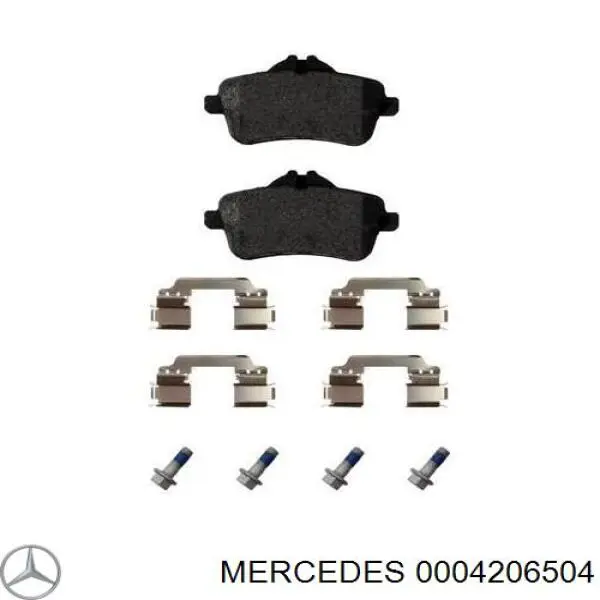 0004206504 Mercedes колодки тормозные задние дисковые