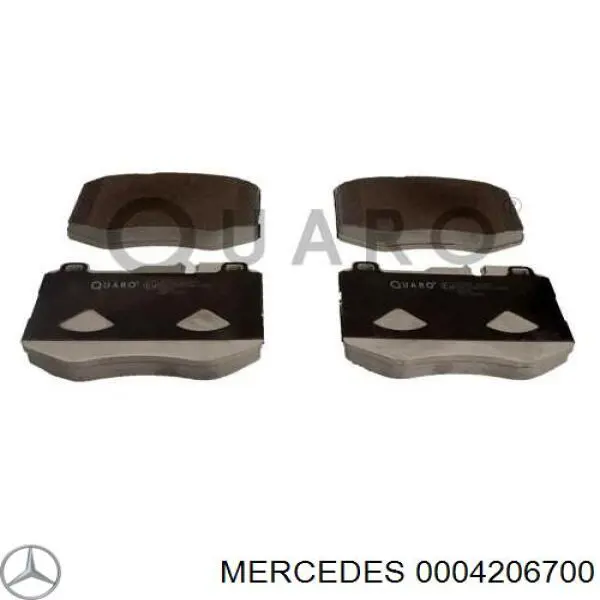 0004206700 Mercedes sapatas do freio dianteiras de disco