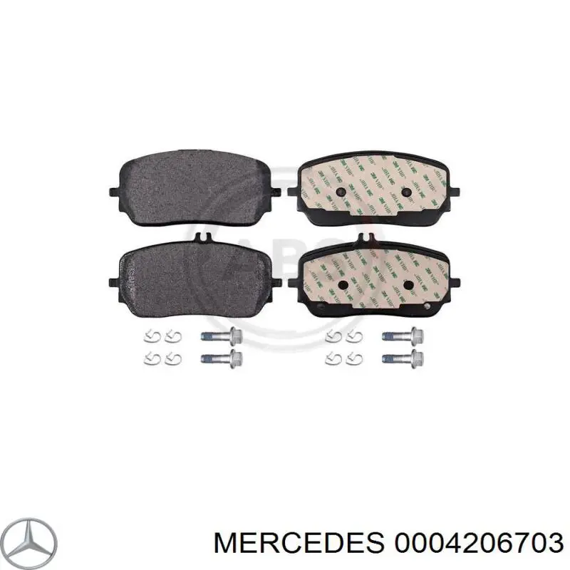 Передние тормозные колодки 0004206703 Mercedes