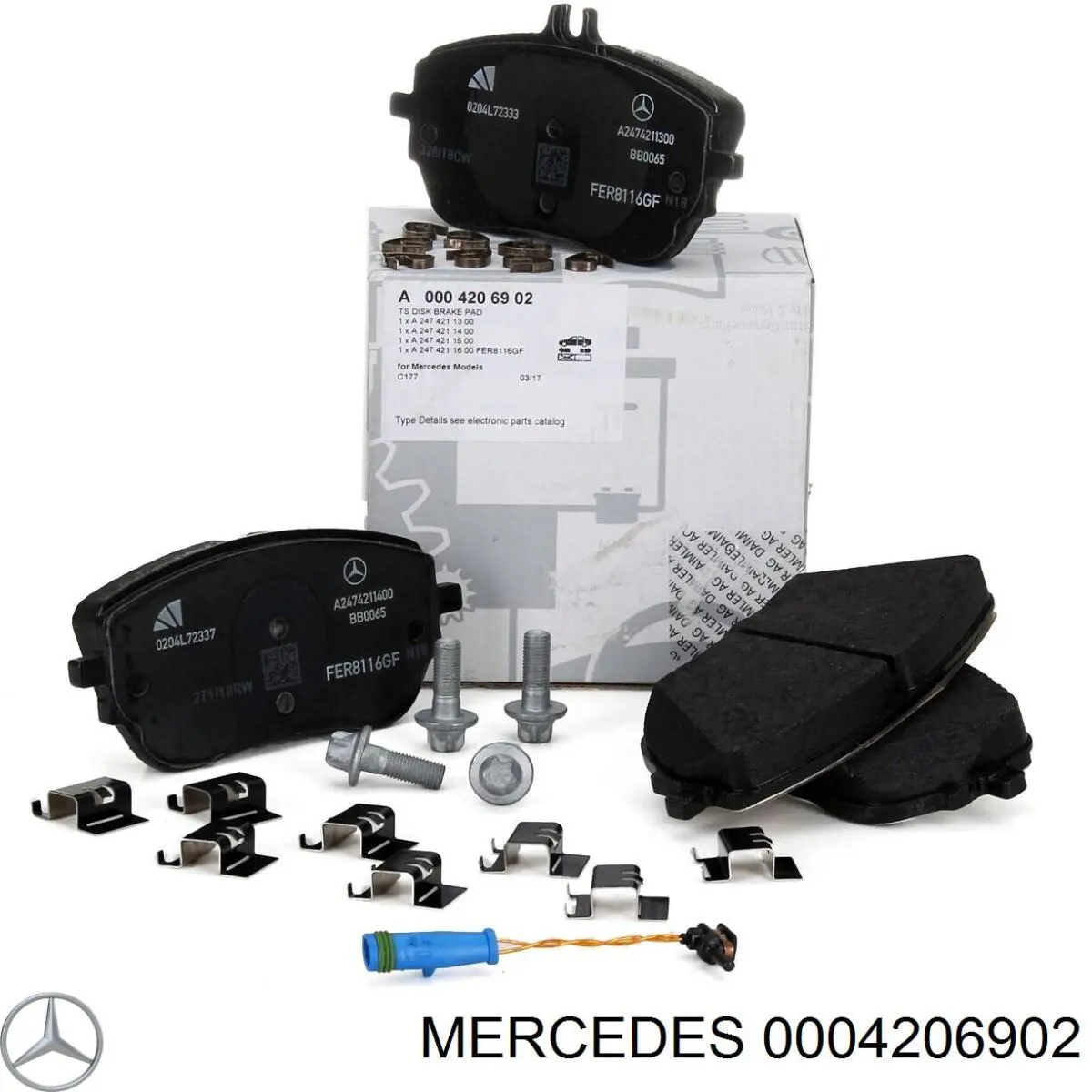 Купить 0004206902 Mercedes Колодки тормозные