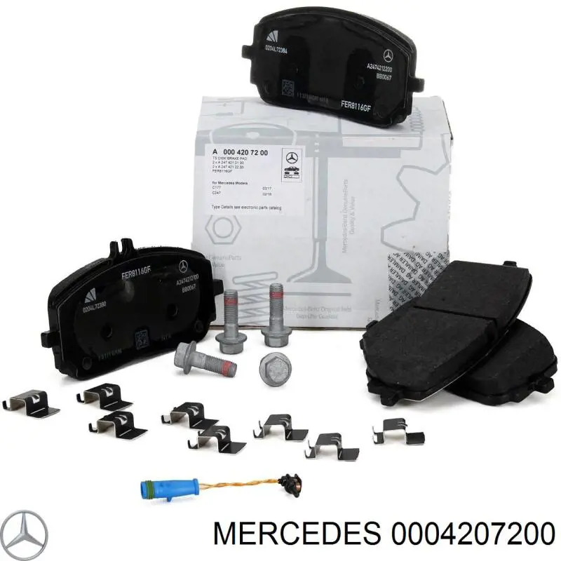 0004207200 Mercedes Колодки передние