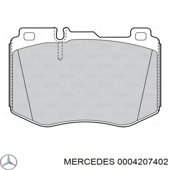 0004207402 Mercedes sapatas do freio dianteiras de disco