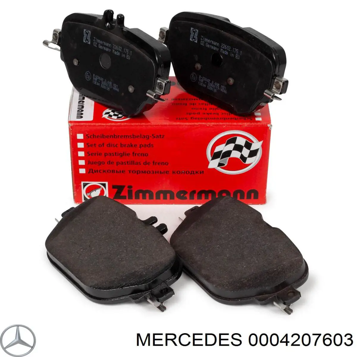 0004207603 Mercedes sapatas do freio traseiras de disco