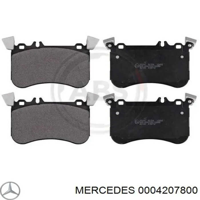 Передние тормозные колодки 0004207800 Mercedes