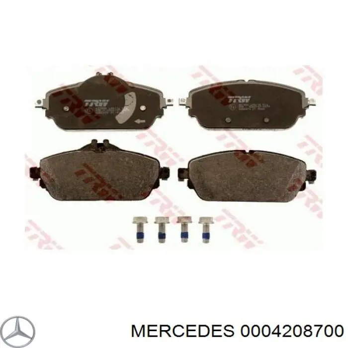 Передние тормозные колодки 0004208700 Mercedes