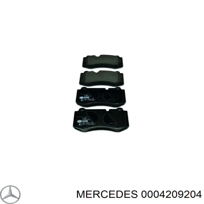 Передние тормозные колодки 0004209204 Mercedes