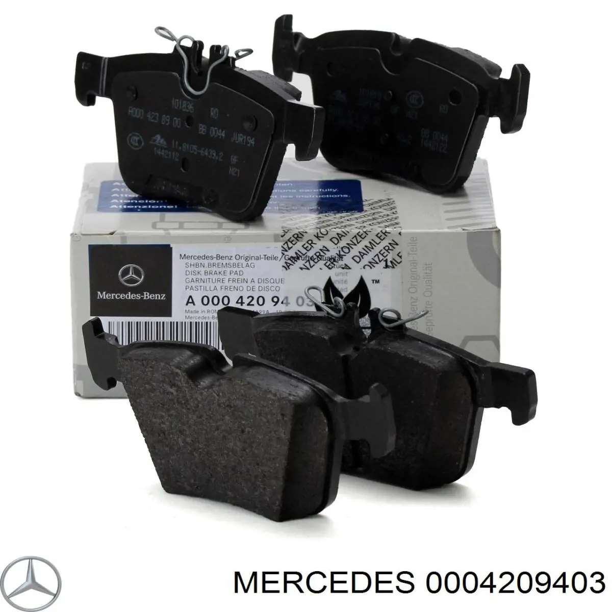 0004209403 Mercedes колодки тормозные задние дисковые