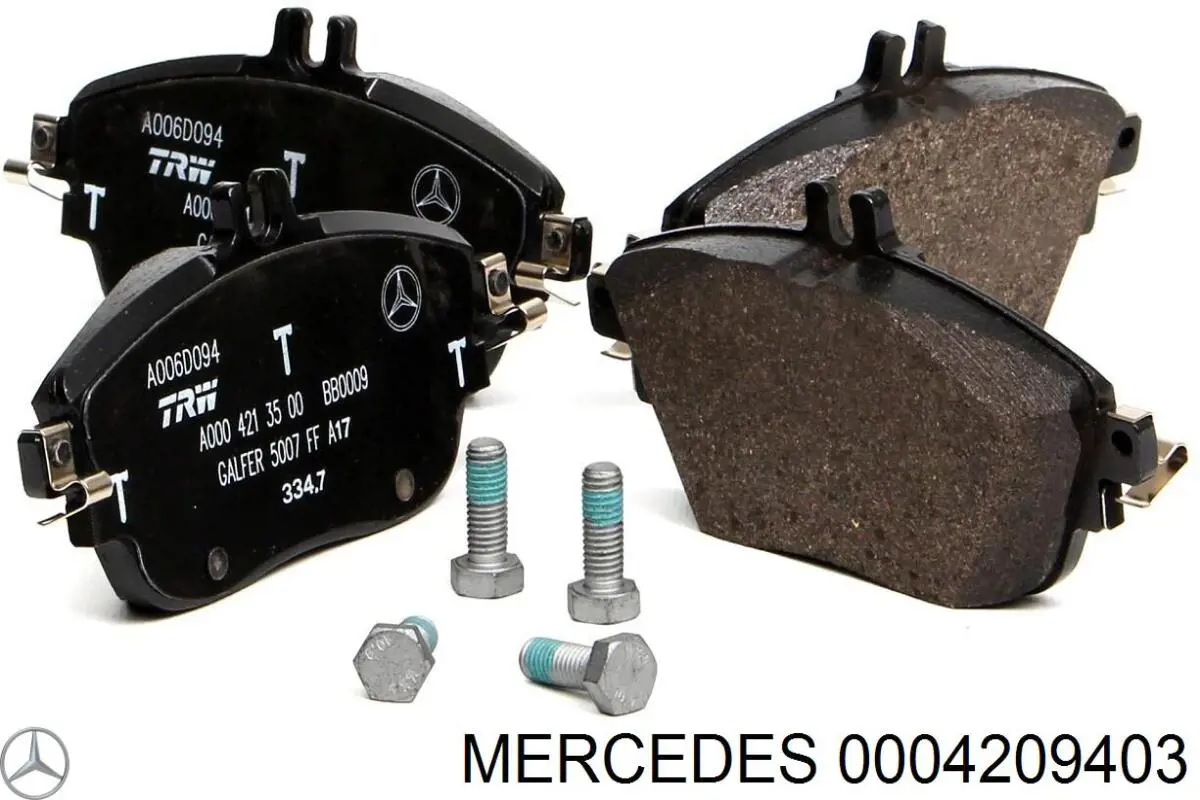 0004209403 Mercedes Колодки тормозные дисковые комплект