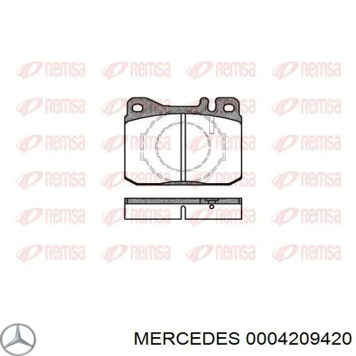 0004209420 Mercedes колодки тормозные передние дисковые
