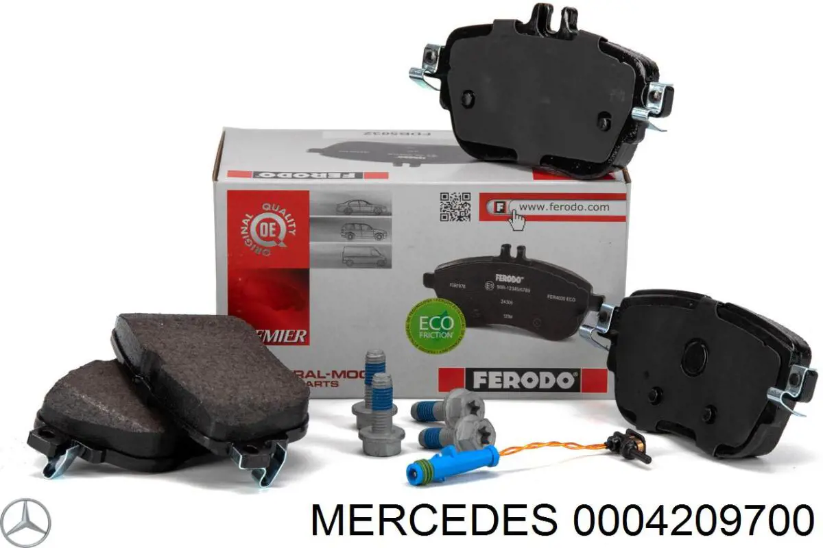 Задние дисковые колодки Mercedes 0004209700