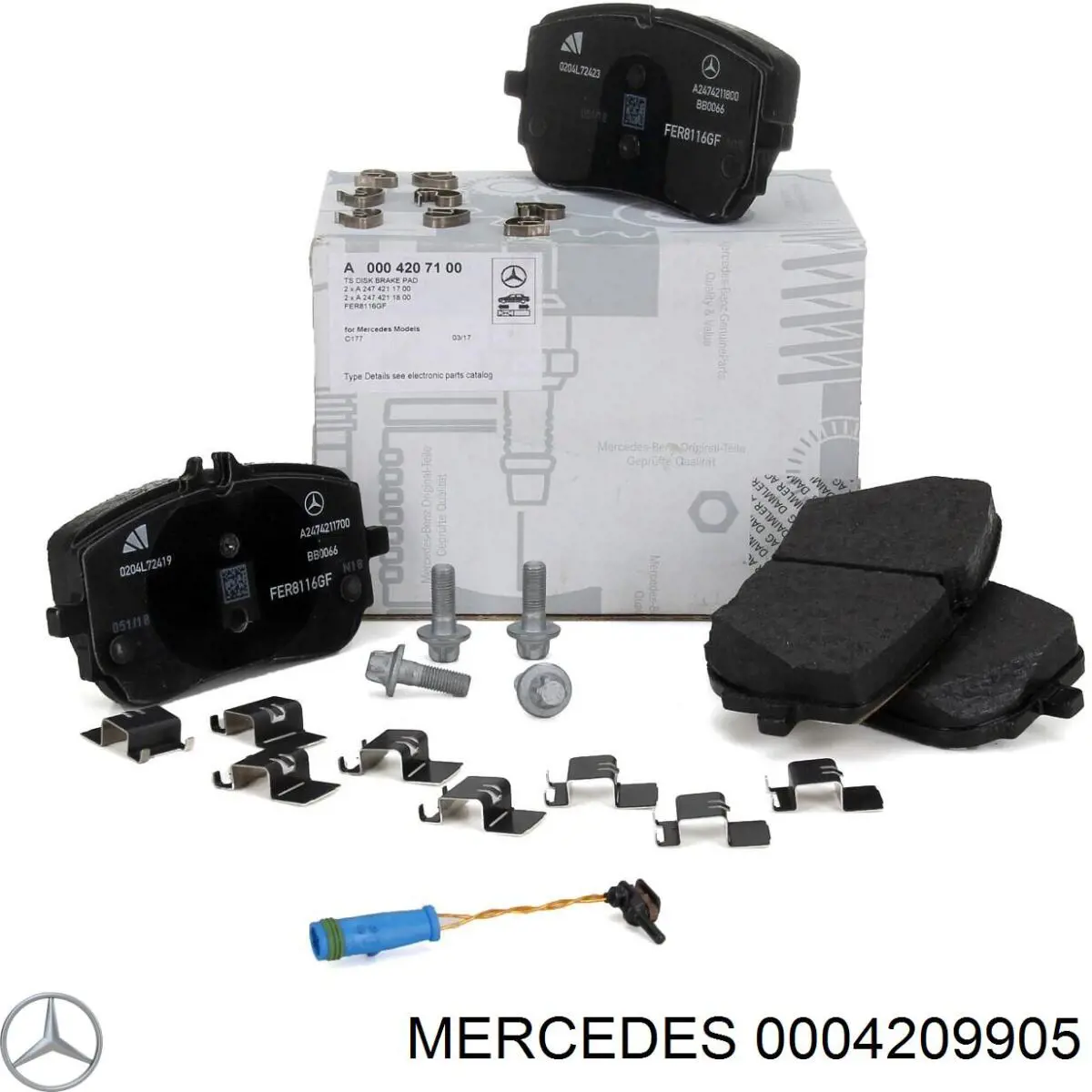 Купить 0004209905 Mercedes Колодки тормозные задние, дисковые