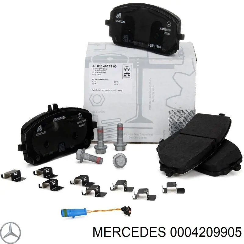 Колодки дисковые  Mercedes 0004209905 цена, от 166.05 USD