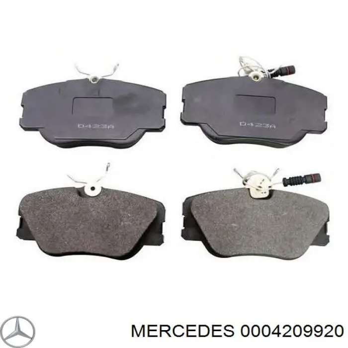 0004209920 Mercedes колодки тормозные передние дисковые