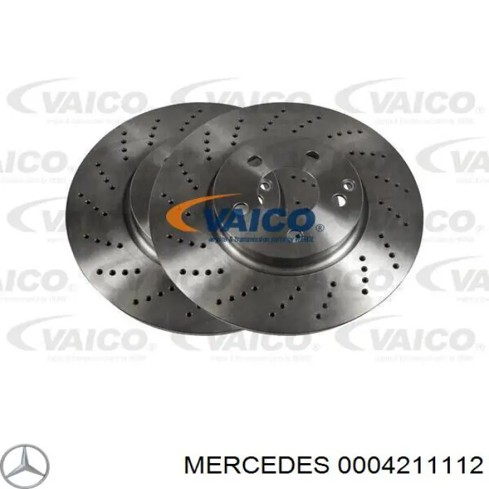Передние тормозные диски 0004211112 Mercedes