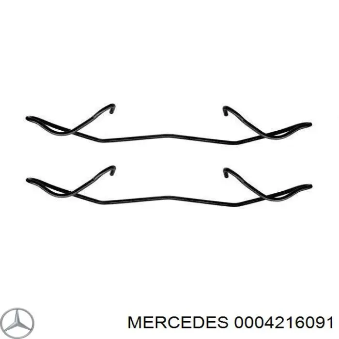 Комплект пружинок крепления дисковых колодок передних 0004216091 Mercedes