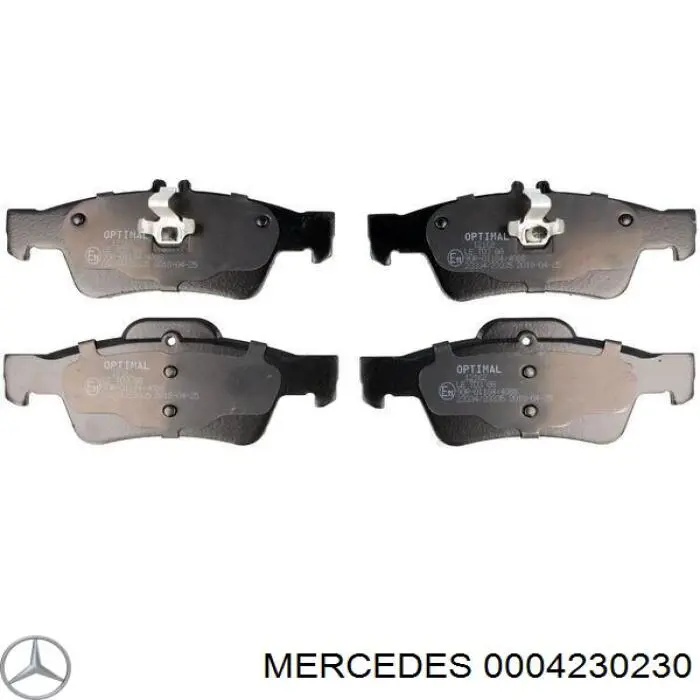 0004230230 Mercedes колодки тормозные задние дисковые