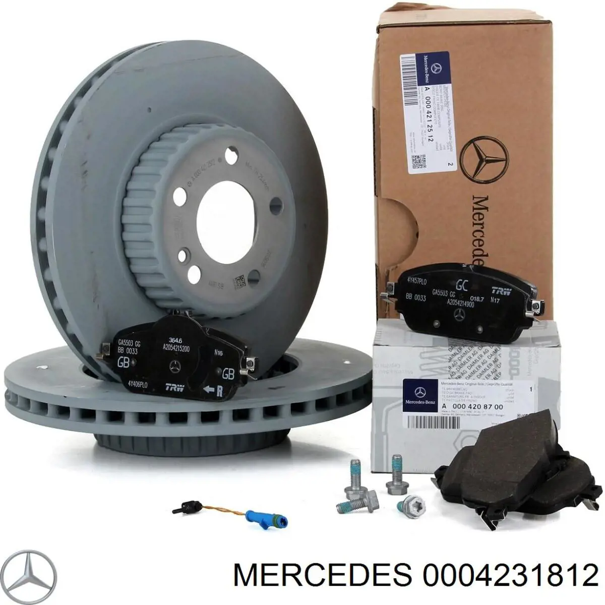 0004231812 Mercedes диск тормозной задний