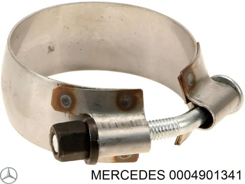 0004901341 Mercedes braçadeira de silenciador dianteira