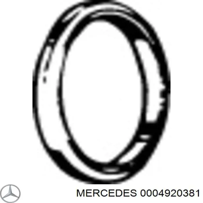 Кольцо приемной трубы глушителя уплотнительное Mercedes 0004920381 цена, от 2.96 USD