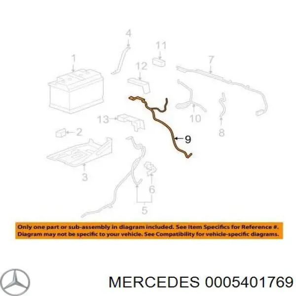 0005401769 Mercedes колодка соединительная плюсового кабеля