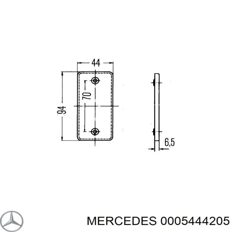 Катафот заднего бампера 0005444205 Mercedes