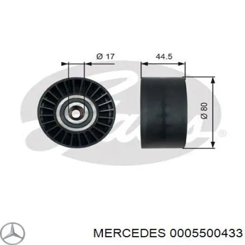0005500433 Mercedes Ролик натяжителя ремня агрегатов