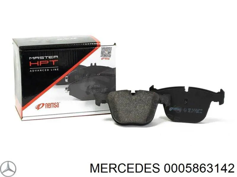 Передние тормозные колодки 0005863142 Mercedes